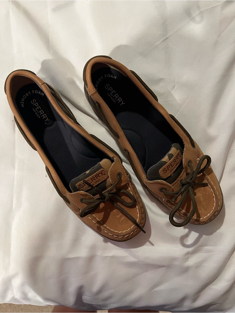 Sperry Top-sider Women's Size 8.5 Angelfish Boat Shoes Camo Tan - Picture 3 of 11